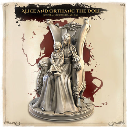 Alice and Orthanc | Possessed Ventriloquist | Wicked Hills | Resin 3D Printed Miniature | RPG | DND