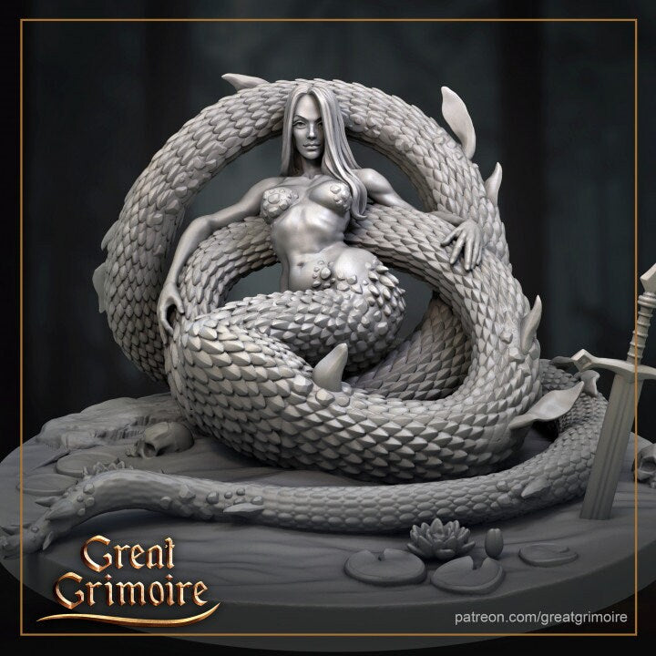 Abyssal Mermaid | Wicked Hills | Resin 3D Printed Miniature | RPG | DND