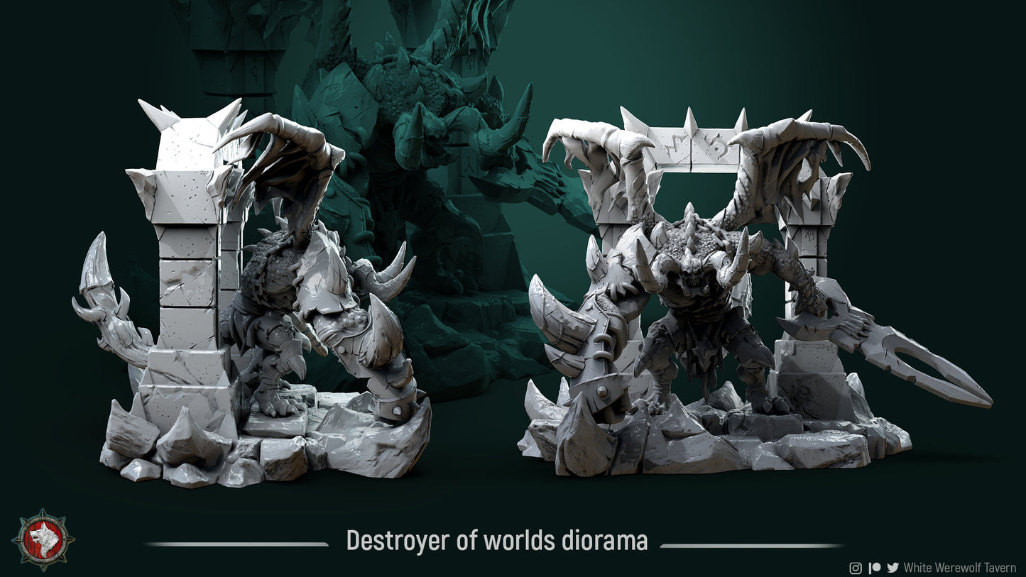 Verkoth - Destroyer Of Worlds | Huge Devil | Resin 3D Printed Miniature | White Werewolf Tavern | RPG | D&D | DnD