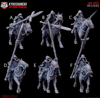 Japanese Lancer Tough Riders | Future Sci-Fi | Grimdark Tabletop Gaming | Resin 3D Printed Miniature | Kyoushuneko