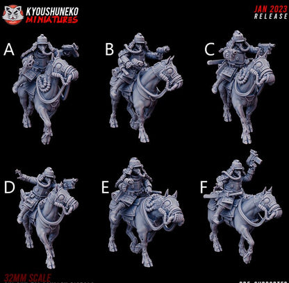 Japanese Pistol Tough Riders | Future Sci-Fi | Grimdark Tabletop Gaming | Resin 3D Printed Miniature | Kyoushuneko