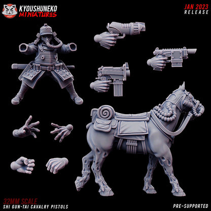 Japanese Pistol Tough Riders | Future Sci-Fi | Grimdark Tabletop Gaming | Resin 3D Printed Miniature | Kyoushuneko