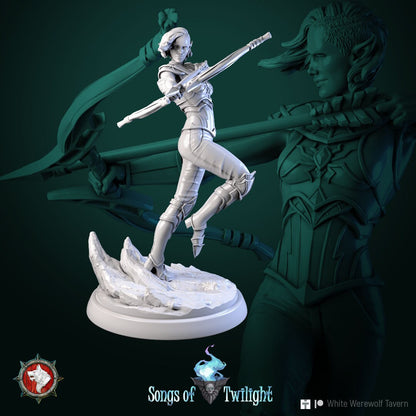 Drow Assassins Females set | Songs Of Twilight | Resin 3D Printed Miniature | White Werewolf Tavern | RPG | D&D | DnD