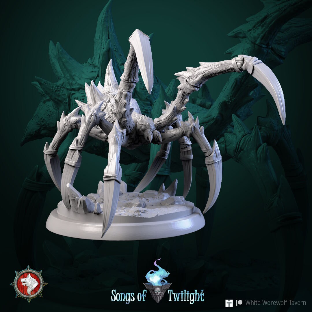Spider Set | Songs Of Twilight | Resin 3D Printed Miniature | White Werewolf Tavern | RPG | D&D | DnD