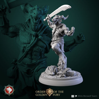 Kobolds | Order Of The Golden Fury | Resin 3D Printed Miniature | White Werewolf Tavern | RPG | D&D | DnD