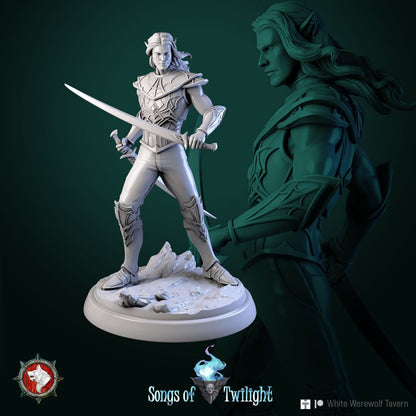 Drow Warriors Set | Songs Of Twilight | Resin 3D Printed Miniature | White Werewolf Tavern | RPG | D&D | DnD