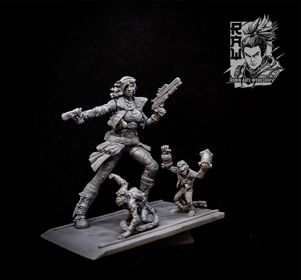 Black Betty - Reloaded | 75mm scale | Sci-Fi / Cyberpunk | Resin 3D Printed Miniature | Ronin Arts Workshop