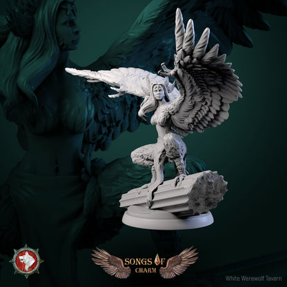 Harpies | Songs Of Charm | Resin 3D Printed Miniature | White Werewolf Tavern | RPG | D&D | DnD