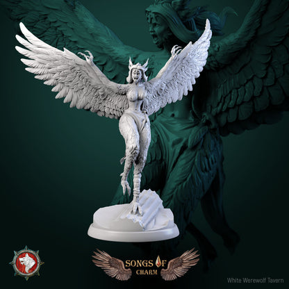 Harpies | Songs Of Charm | Resin 3D Printed Miniature | White Werewolf Tavern | RPG | D&D | DnD