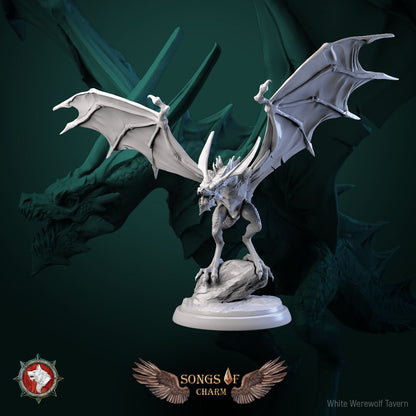 Wyverns | Songs Of Charm | Resin 3D Printed Miniature | White Werewolf Tavern | RPG | D&D | DnD