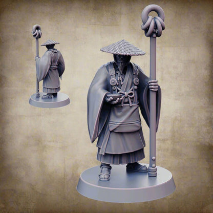 Japanese Yamabushi Staff Master | Resin 3D Printed Miniatures | Kyoushuneko | Table Top Gaming | RPG | D&D | Pathfinder