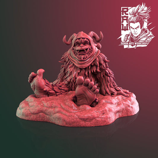 Yeti Christmas Tree Ornament | The Winter Wardens | 35mm Scale | Resin 3D Printed Miniature | Ronin Arts Workshop
