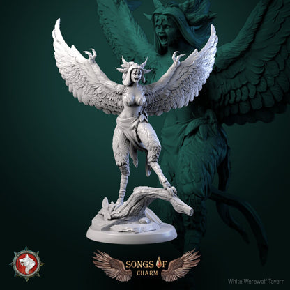 Harpies | Songs Of Charm | Resin 3D Printed Miniature | White Werewolf Tavern | RPG | D&D | DnD