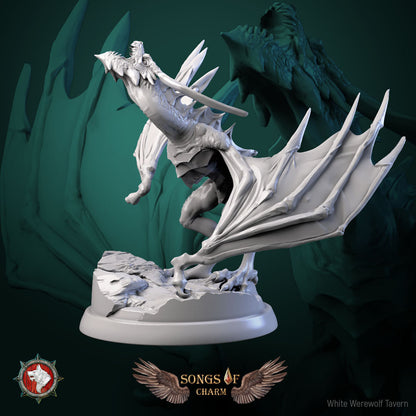 Wyverns | Songs Of Charm | Resin 3D Printed Miniature | White Werewolf Tavern | RPG | D&D | DnD
