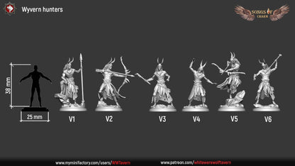 Wyvern Hunters | Songs Of Charm | Resin 3D Printed Miniature | White Werewolf Tavern | RPG | D&D | DnD