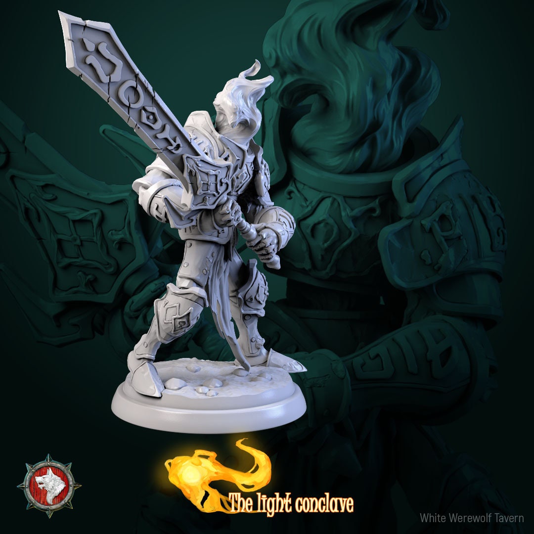 Elemental Armor Set | The Light Conclave | Resin 3D Printed Miniature | White Werewolf Tavern | RPG | D&D | DnD