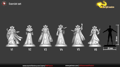 Exorcist Set | The Light Conclave | Resin 3D Printed Miniature | White Werewolf Tavern | RPG | D&D | DnD