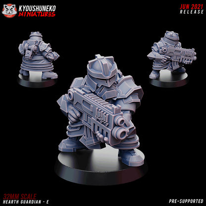 Hearth Guardians  | Space Dwarfs / Squats / League of Votann | Resin 3D Printed Miniature | Kyoushuneko