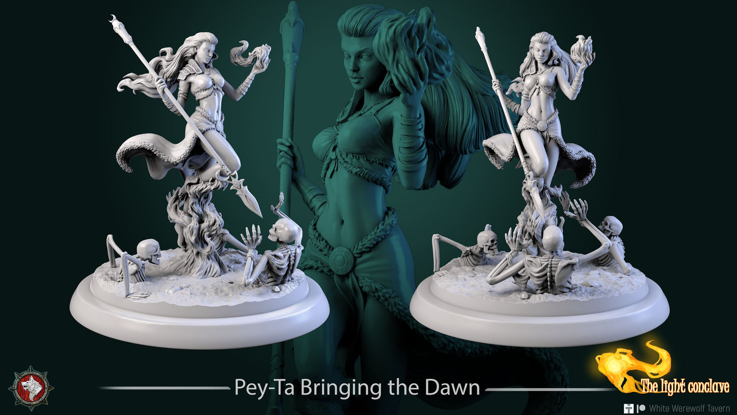 Pey-Ta Exorcist Mage | The Light Conclave | Multiple Scales | Resin 3D Printed Miniature | White Werewolf Tavern | RPG | D&D | DnD