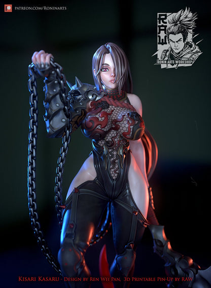 Kisari Kasaru | Deadly Fighter | Resin 3D Printed Pinup | Ronin Arts Workshop
