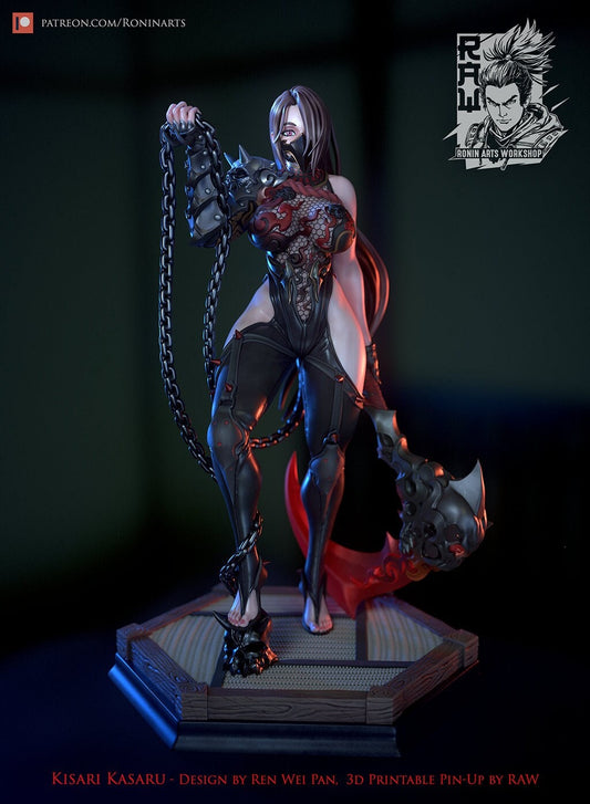 Kisari Kasaru | Deadly Fighter | Resin 3D Printed Pinup | Ronin Arts Workshop