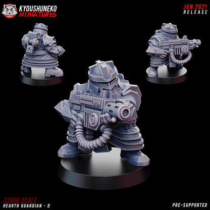 Hearth Guardians  | Space Dwarfs / Squats / League of Votann | Resin 3D Printed Miniature | Kyoushuneko