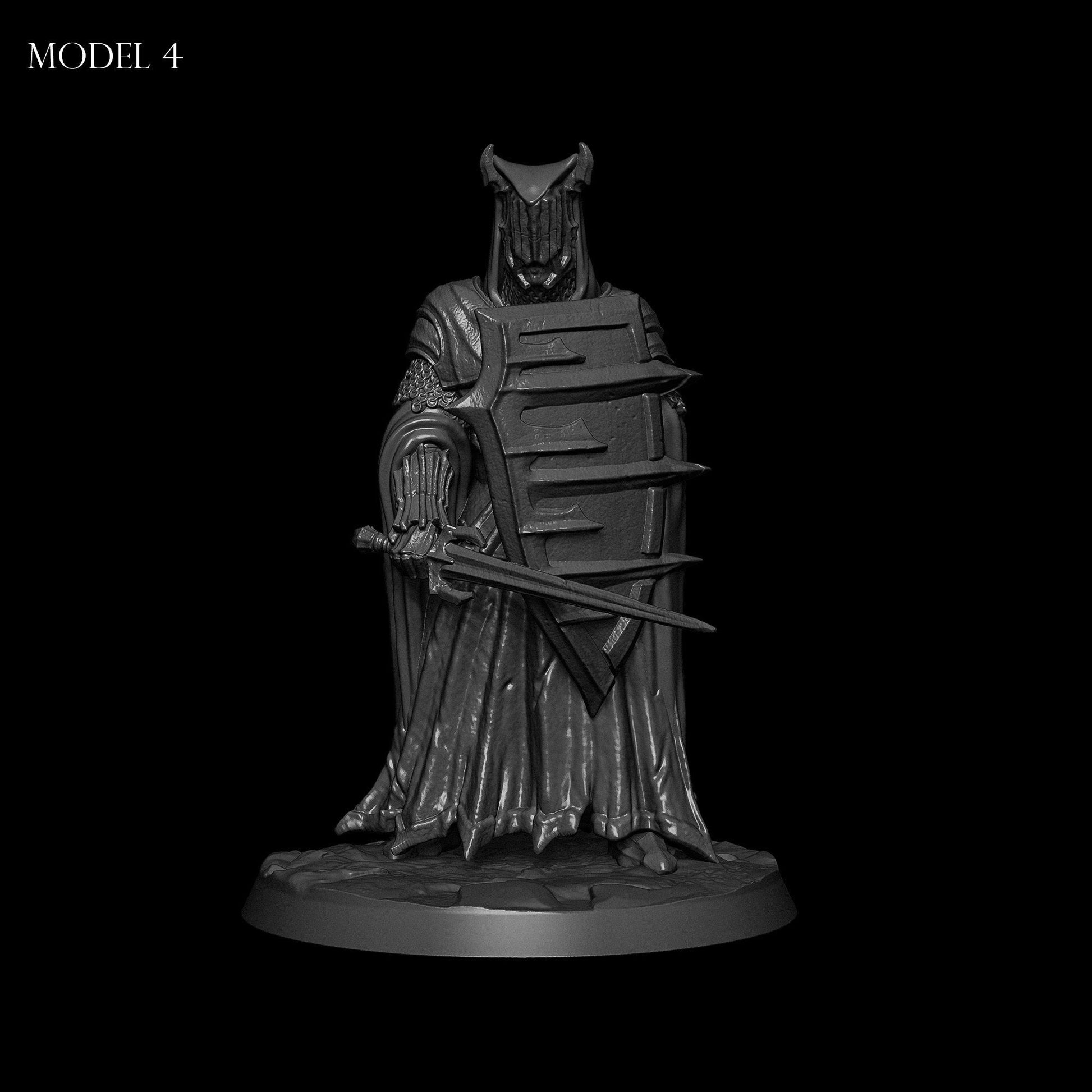Black Footmen of Numenor | Resin 3D Printed Miniature | Dark Lord Miniatures | RPG | D&D | MESBG