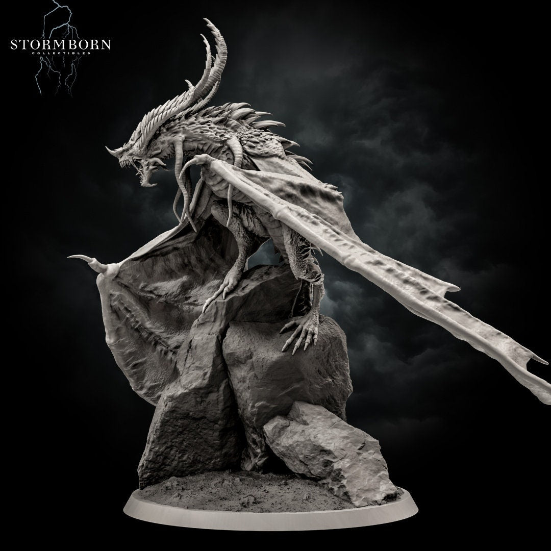 Abeloth the Accursed Dragon | Large Monster | Resin 3D Printed Miniatures | Stormborn Collectibles | Warhammer | RPG | D&D | Pathfinder