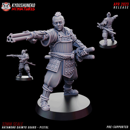 Hatamono Daimyo Guard - Pistol | Kyoushuneko | Table Top Gaming | RPG | D&D | Pathfinder