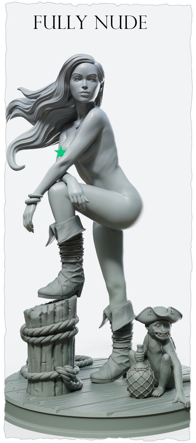 Marina | Sexy Pirate | Female Miniatures | Clothed or Nude | Resin 3D Coveted Forge Marina | Sexy Pirate | Female Miniatures | Clothed or Nude | Resin 3D Coveted Forge
