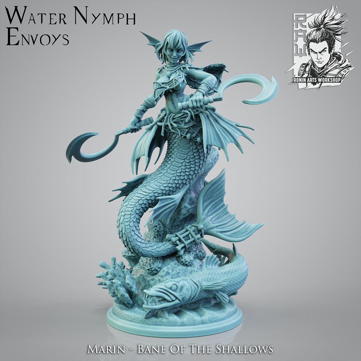 Marin the Servant Girl / Water Nymph | 35mm/54mm | NSFW Nymph Available | Resin 3D Printed Miniature | Ronin Arts Workshop