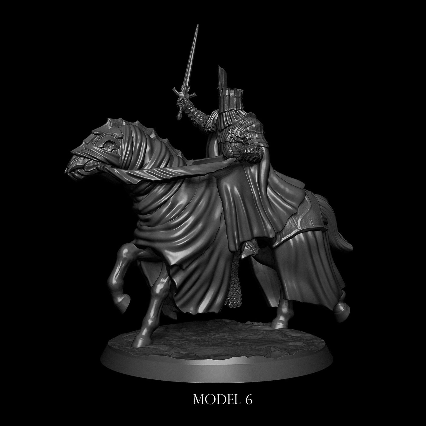 Barad-dur Dark Riders | Nazgul | Six Poses | Resin 3D Printed Miniature | Dark Lord Miniatures | RPG | D&D | MESBG