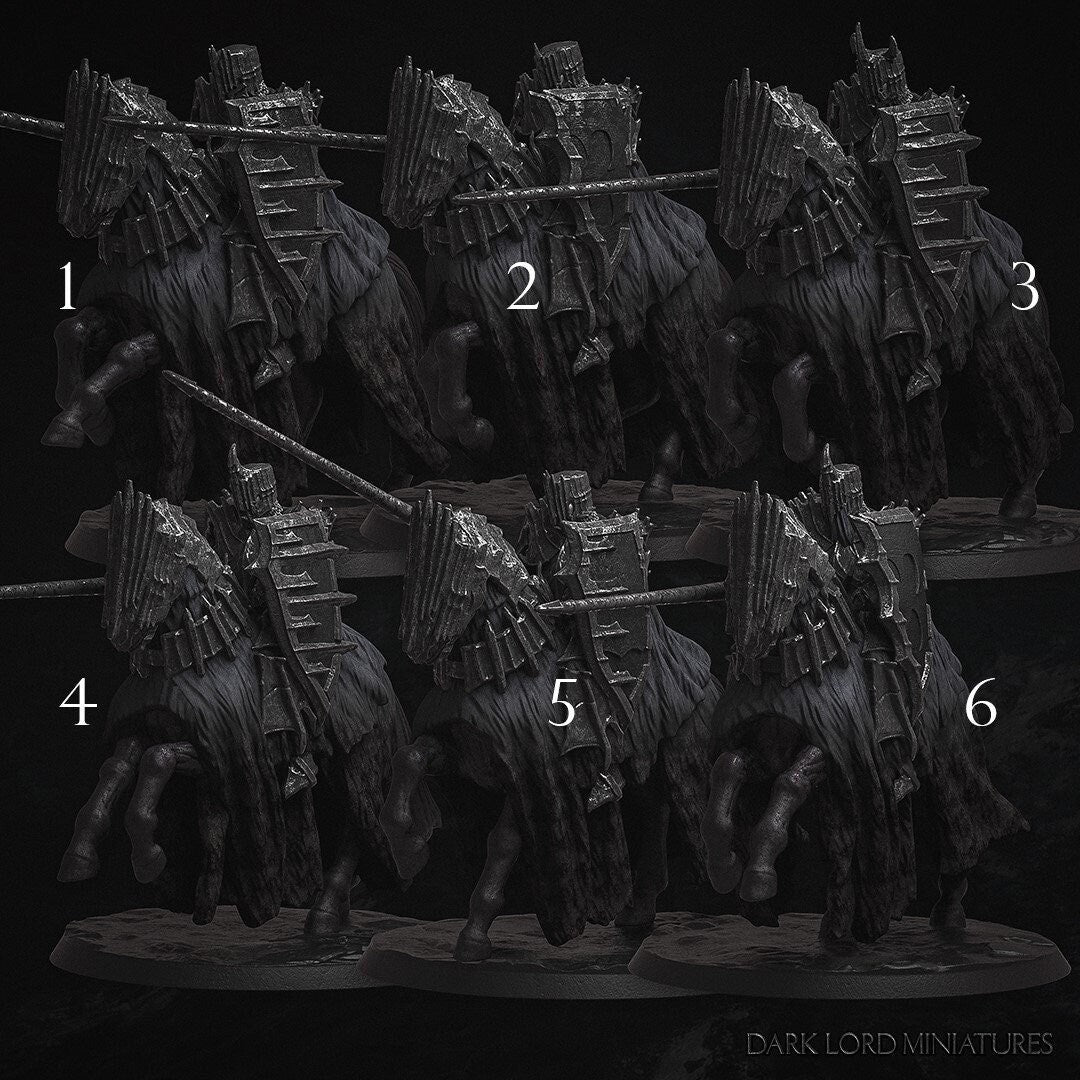 The Knights of Môurg | Nazgul | Six Poses | Resin 3D Printed Miniature | Dark Lord Miniatures | RPG | D&D | MESBG