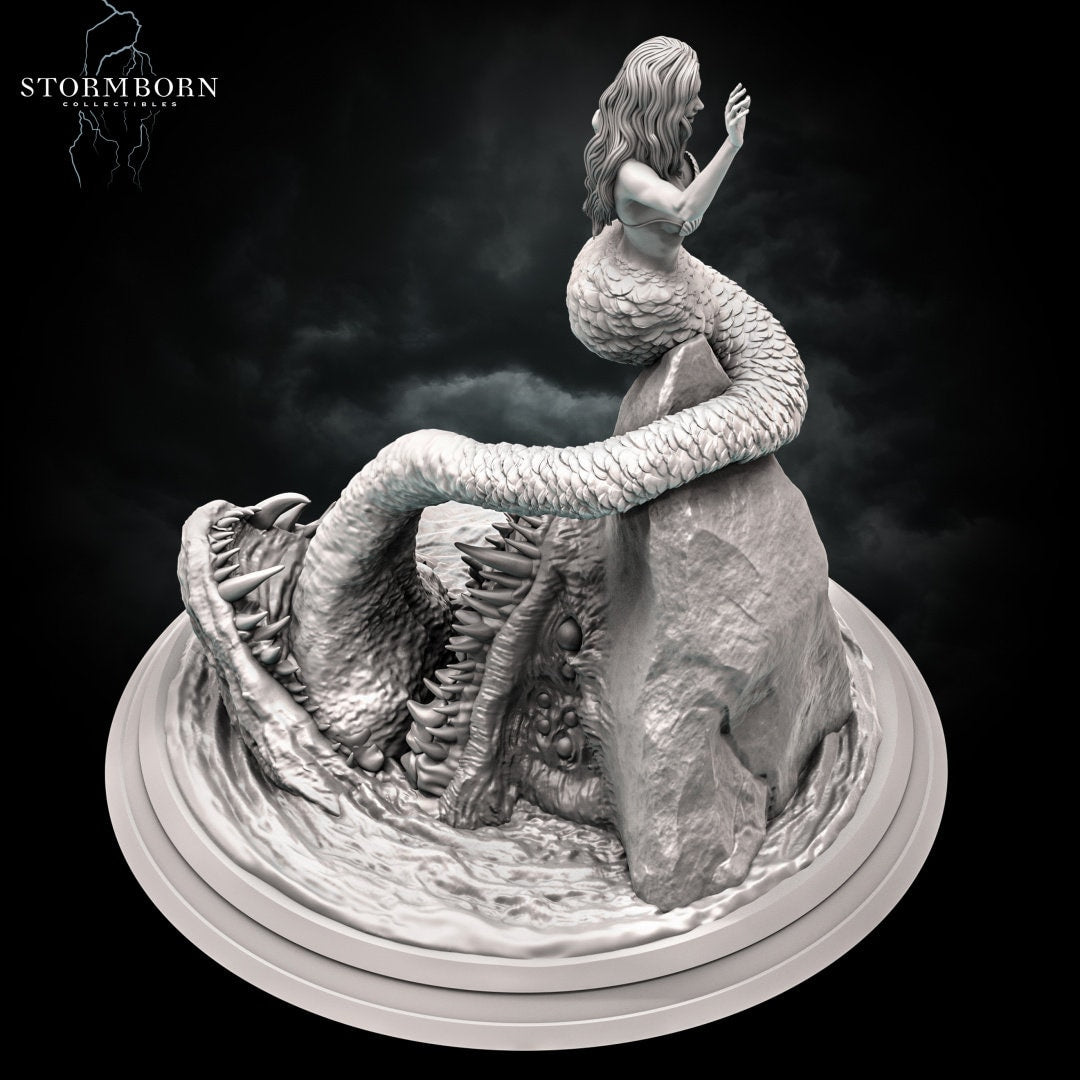 Mermaid Mimic  | It's a trap! | Monster | Resin 3D Printed Miniature | RPG | DND | Stormborn Collectibles