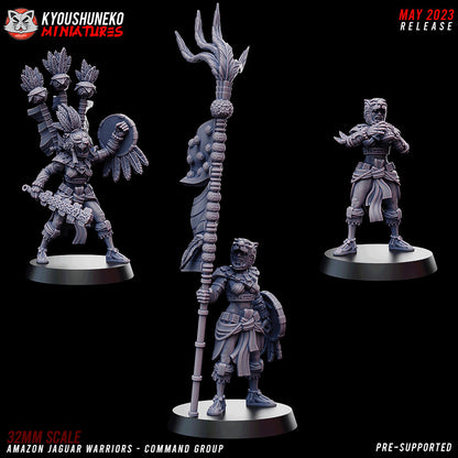 Amazon Jaguar Warriors | Resin 3D Printed Miniatures | Kyoushuneko | Table Top Gaming | RPG | D&D | Pathfinder