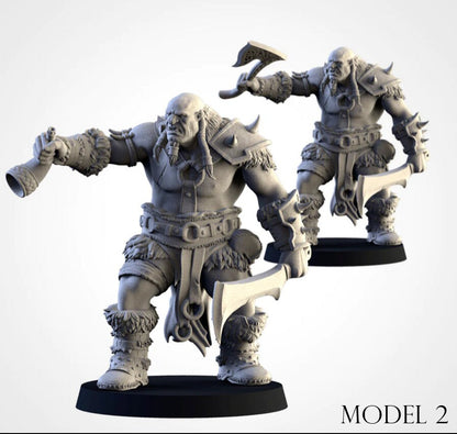 Ogre Bulls | Northern Ogres | Resin 3D Printed Miniature | Txarli Factory | RPG | D&D