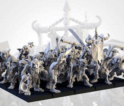 Gnoblars | Goblin Scraplings | Modular Kit | Northern Ogres | Resin 3D Printed Miniature | Txarli Factory | RPG | D&D