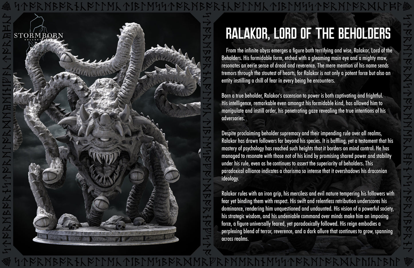 Ralakor, Lord of the Beholders | Large Monster | 32mm or 75mm scale | Resin 3D Printed Miniature | RPG | DND | Stormborn Collectibles
