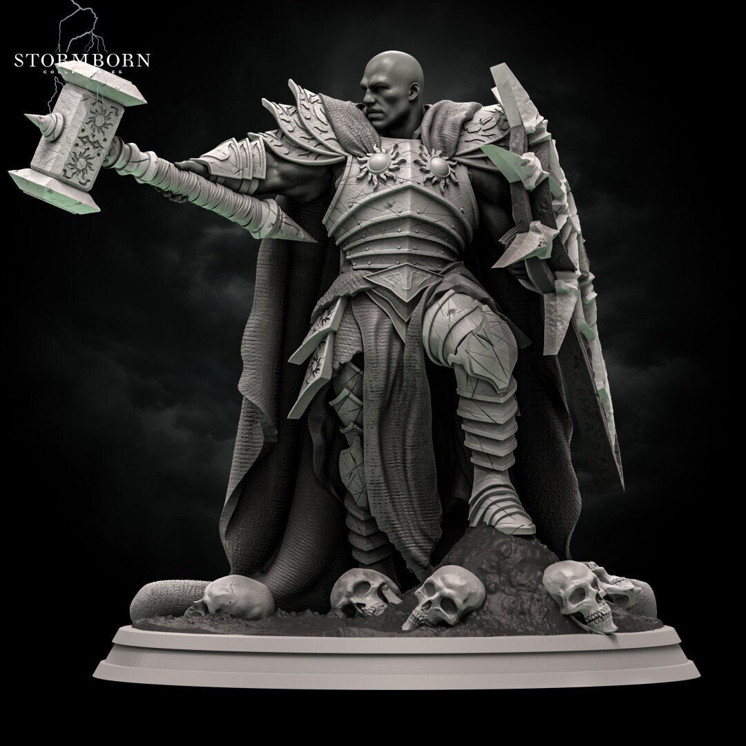 Invictus Lightbringer | Diablo II Paladin / Tyrael | 32mm or 75mm scale | Resin 3D Printed Miniature | RPG | DND | Stormborn Collectibles