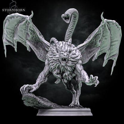 Chimera | Large Monster | 32mm or 75mm scale | Resin 3D Printed Miniature | RPG | DND | Stormborn Collectibles
