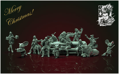 Tavern Scene with Serving Wench | Multiple Scales | Resin 3D Printed Miniature | Ronin Arts Workshop