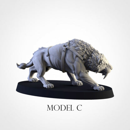 Sabretusk Pack | Resin 3D Printed Miniatures | Kyoushuneko | Table Top Gaming | RPG | D&D | Pathfinder