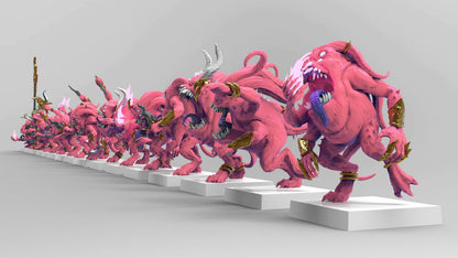 Pink Terrors of Change | Many Poses | Legion of Change | Resin 3D Printed | EmanG | Table Top Gaming Proxies