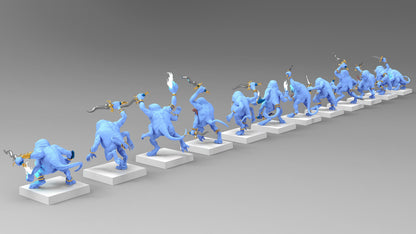 Blue Terrors of Change | Many Poses | Legion of Change | Resin 3D Printed | EmanG | Table Top Gaming