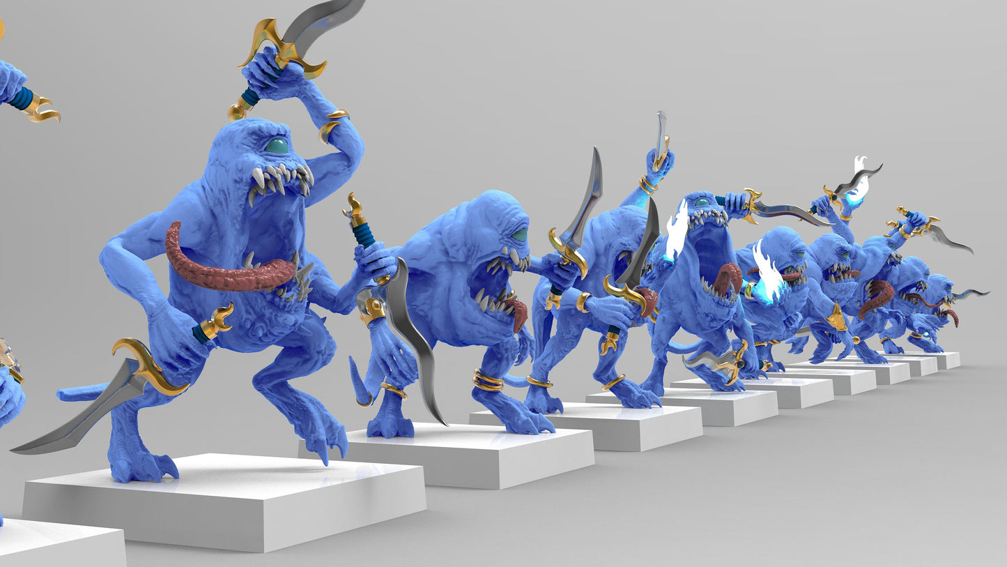 Blue Terrors of Change | Many Poses | Legion of Change | Resin 3D Printed | EmanG | Table Top Gaming