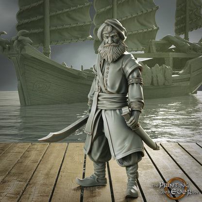 Pirate King | (Mounted of on Foot) Pirates of the Eastern Seas | Resin 3D Printed Miniatures | Table Top Gaming | RPG | D&D | MESBG