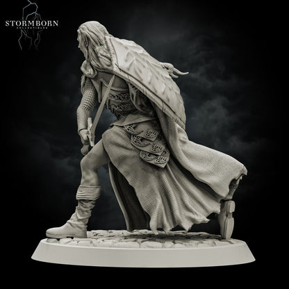 Elven Warrior | Noble / Prince | 28mm - 120mm scale | Resin 3D Printed Miniature | RPG | DND | Stormborn Collectibles