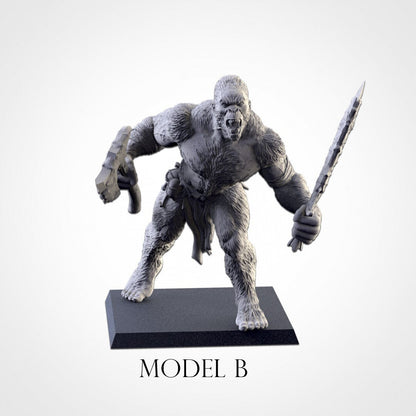 Yetis | Northern Ogres | Resin 3D Printed Miniature | Txarli Factory | RPG | D&D