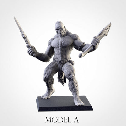 Yetis | Northern Ogres | Resin 3D Printed Miniature | Txarli Factory | RPG | D&D