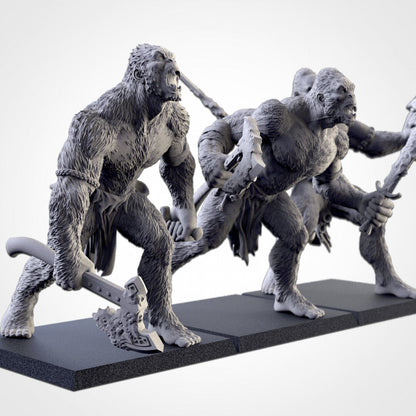 Yetis | Northern Ogres | Resin 3D Printed Miniature | Txarli Factory | RPG | D&D